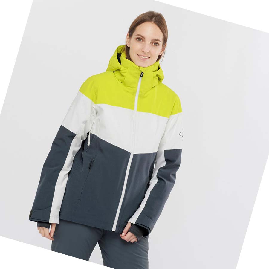 Chaquetas De Esquí Salomon SLALOM Mujer Verdes | MX 2404AHK